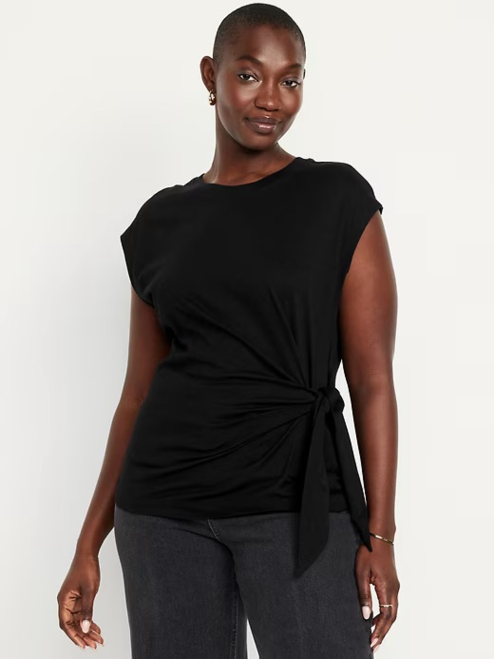Old Navy Black Side-Tie Top (L)